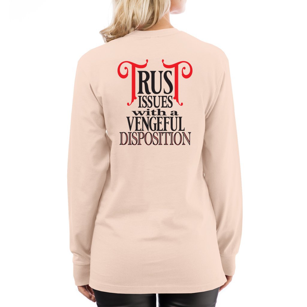 TRUST Issues_Lane7- Long Sleeve Tee - Comedy inspired T-shirts | Controversial Jokes hoodies, Mugs & more - Comedy Courier