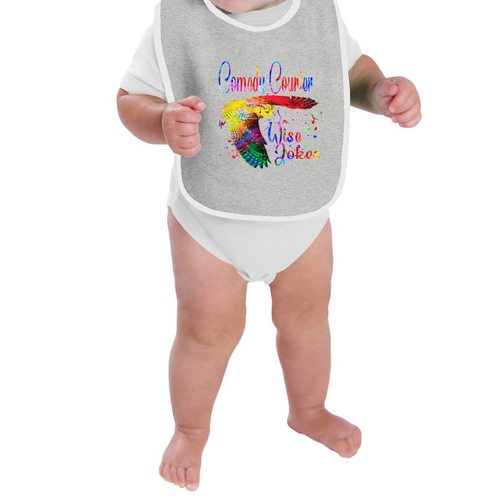 CC Owl Logo_Infant Jersey Bib - Comedy inspired T-shirts | Controversial Jokes hoodies, Mugs & more - Comedy Courier