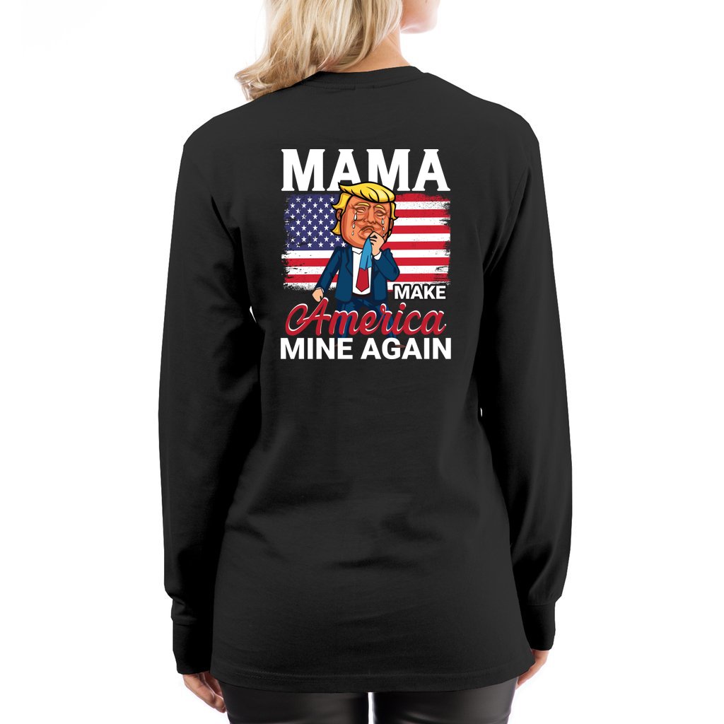 So Sorry MAMA: Make America Mine Again-v5_Lane7-Long Sleeve Tee - Comedy inspired T-shirts | Controversial Jokes hoodies, Mugs & more - Comedy Courier