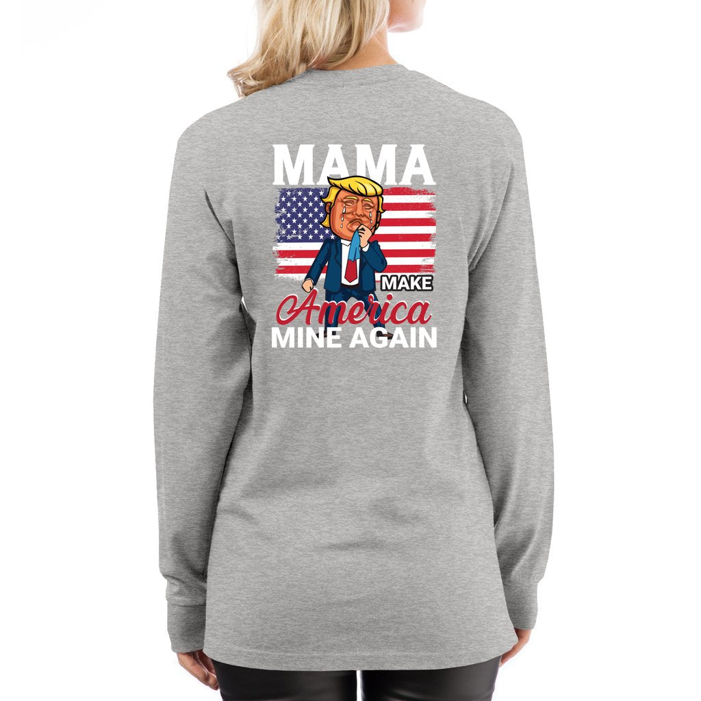 So Sorry MAMA: Make America Mine Again-v5_Lane7-Long Sleeve Tee - Comedy inspired T-shirts | Controversial Jokes hoodies, Mugs & more - Comedy Courier