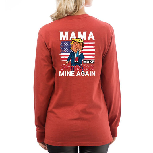 So Sorry MAMA: Make America Mine Again-v5_Lane7-Long Sleeve Tee - Comedy inspired T-shirts | Controversial Jokes hoodies, Mugs & more - Comedy Courier