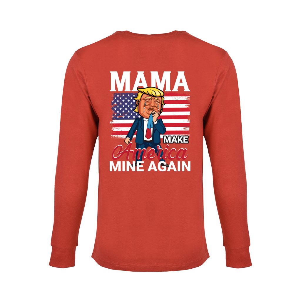 So Sorry MAMA: Make America Mine Again-v5_Lane7-Long Sleeve Tee - Comedy inspired T-shirts | Controversial Jokes hoodies, Mugs & more - Comedy Courier