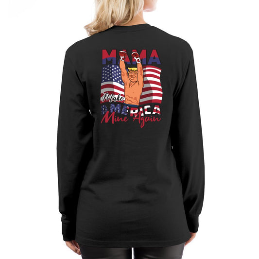 MAMA: Make America Mine Again-v3_ Lane7-Long Sleeve Tee - Comedy inspired T-shirts | Controversial Jokes hoodies, Mugs & more - Comedy Courier