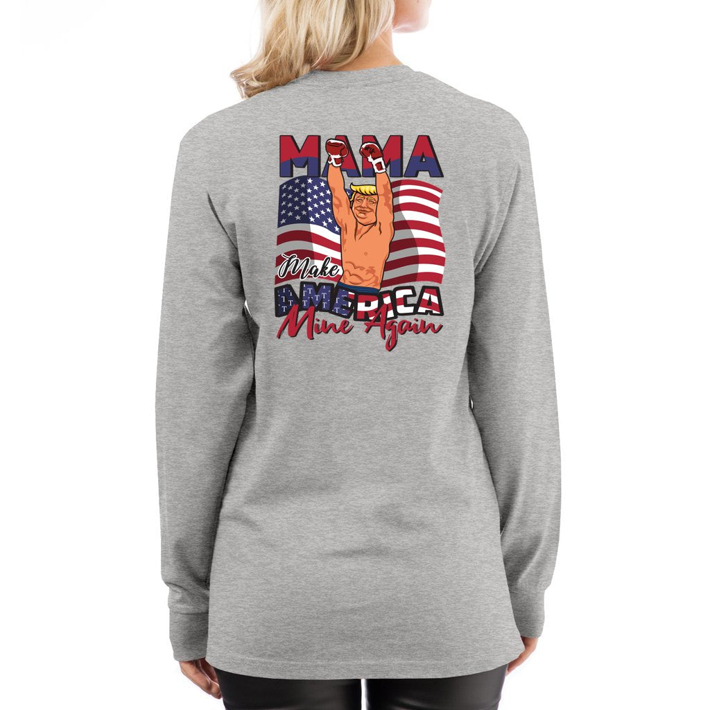 MAMA: Make America Mine Again-v3_ Lane7-Long Sleeve Tee - Comedy inspired T-shirts | Controversial Jokes hoodies, Mugs & more - Comedy Courier