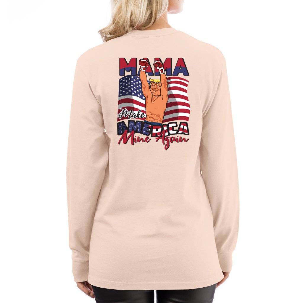 MAMA: Make America Mine Again-v3_ Lane7-Long Sleeve Tee - Comedy inspired T-shirts | Controversial Jokes hoodies, Mugs & more - Comedy Courier