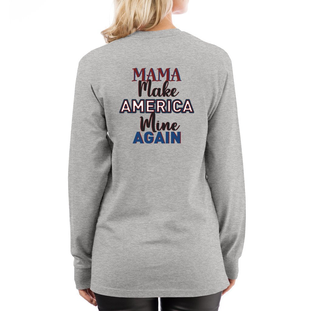 MAMA: Make America Mine Again-v3_ Lane7 Unisex Long Sleeve Tee - Comedy inspired T-shirts | Controversial Jokes hoodies, Mugs & more - Comedy Courier