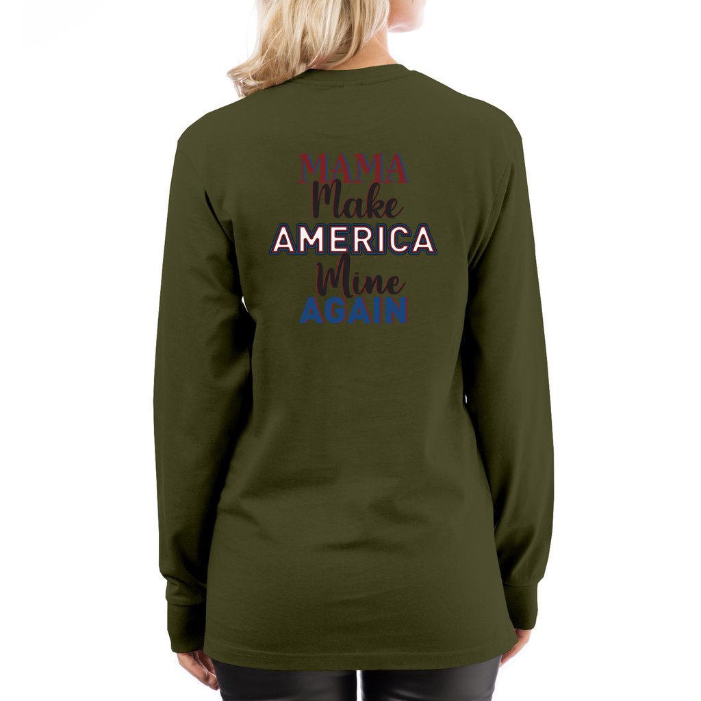 MAMA: Make America Mine Again-v3_ Lane7 Unisex Long Sleeve Tee - Comedy inspired T-shirts | Controversial Jokes hoodies, Mugs & more - Comedy Courier