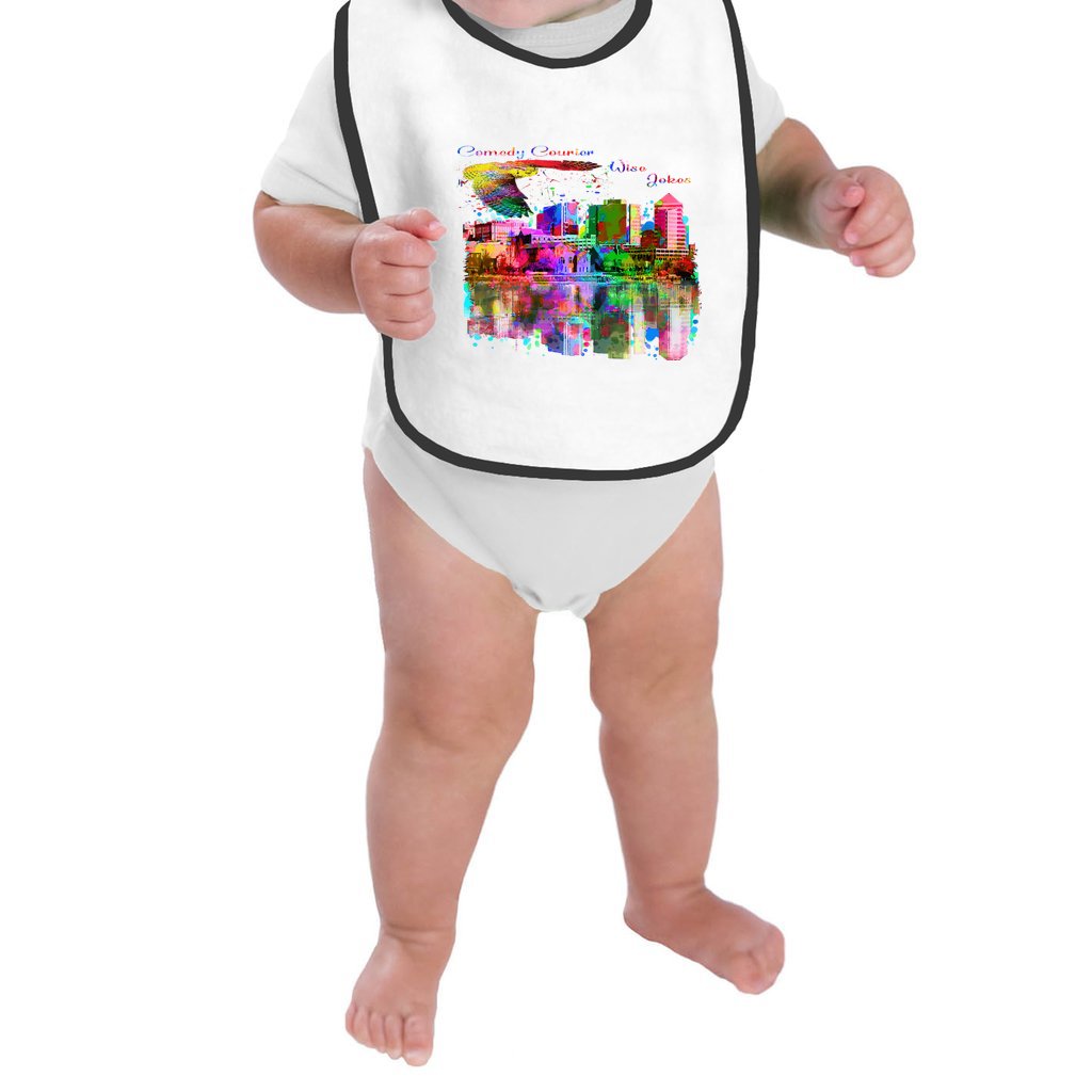 CC Owl over Wilmington Skyline_Infant Jersey Bib - Comedy inspired T-shirts | Controversial Jokes hoodies, Mugs & more - Comedy Courier