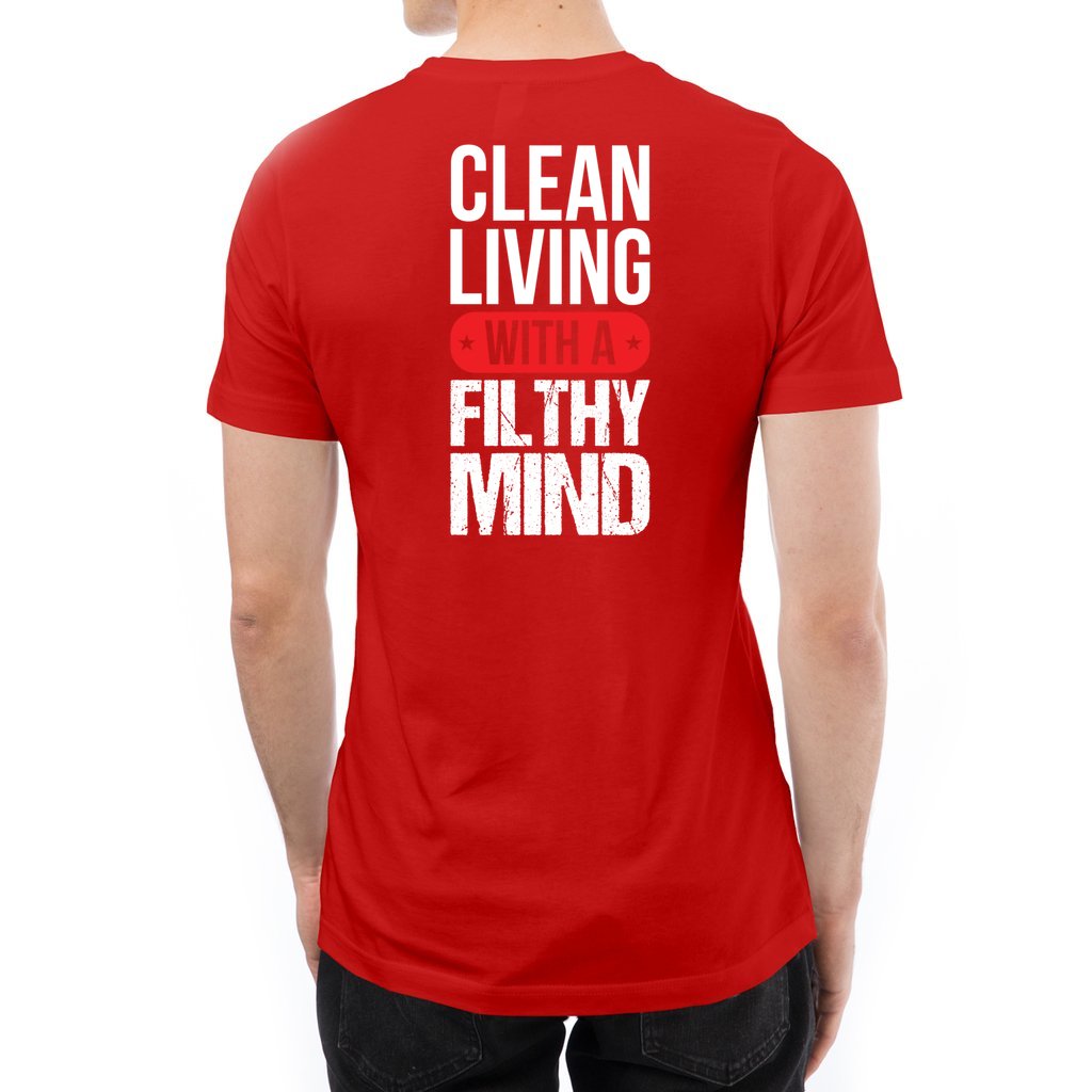 Clean Living w/Filthy Mind_L7-Deluxe T-shirt - Comedy inspired T-shirts | Controversial Jokes hoodies, Mugs & more - Comedy Courier