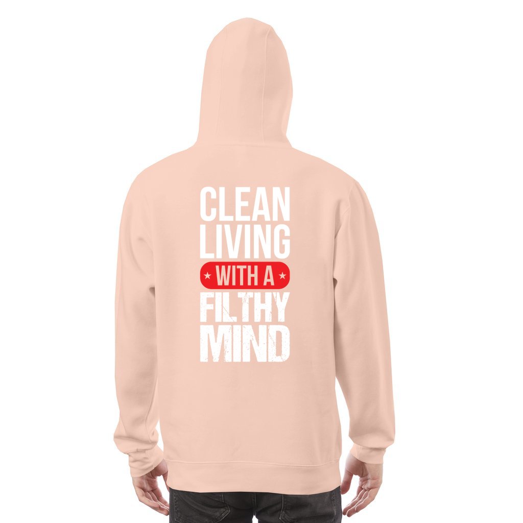 Clean Living w/Filthy Mind_L7_Premium Pullover Hoodie - Comedy inspired T-shirts | Controversial Jokes hoodies, Mugs & more - Comedy Courier