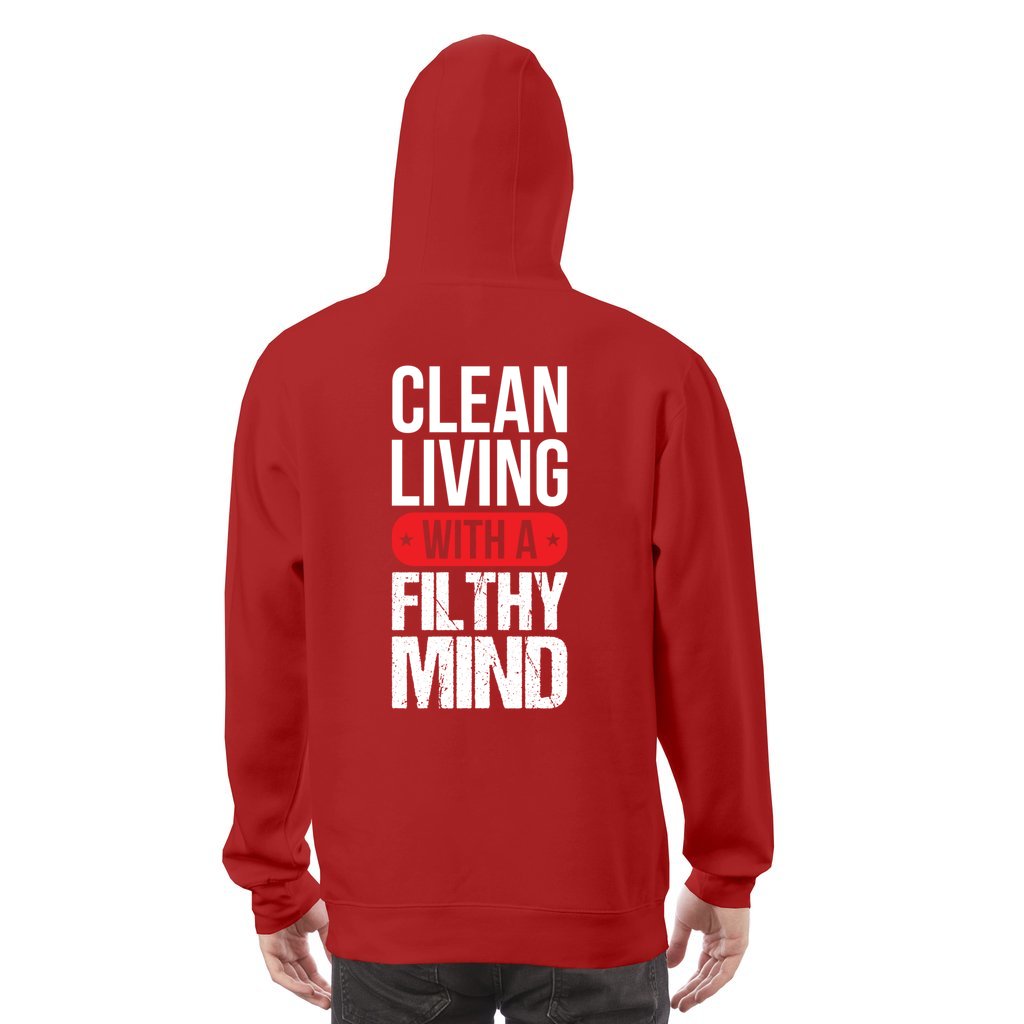 Clean Living w/Filthy Mind_L7_Premium Pullover Hoodie - Comedy inspired T-shirts | Controversial Jokes hoodies, Mugs & more - Comedy Courier