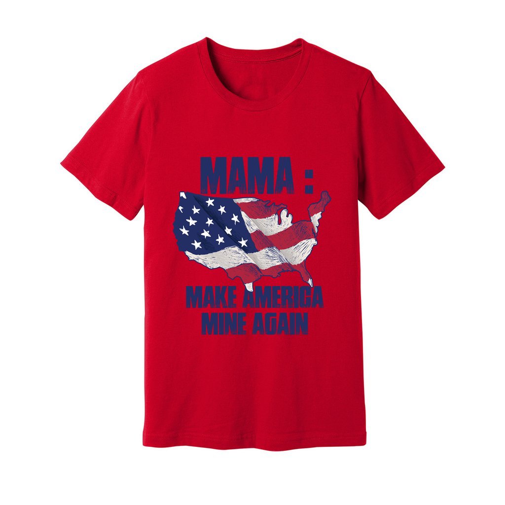 MAMA: Make America Mine Again-v1-Front_ BC-Jersey T-shirt - Comedy inspired T-shirts | Controversial Jokes hoodies, Mugs & more - Comedy Courier