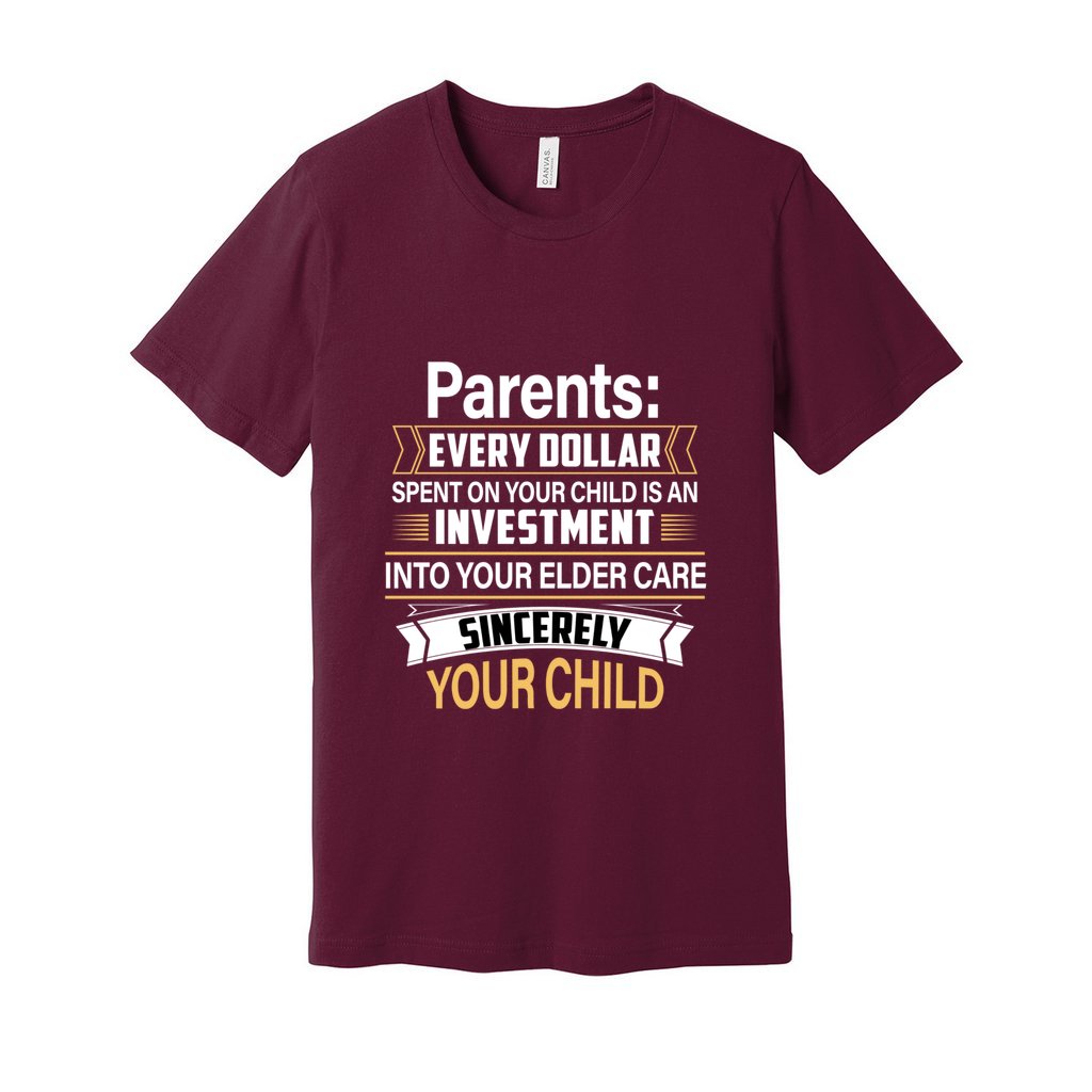 Parents Every$_Front-BC-Jersey Tee - Comedy inspired T-shirts | Controversial Jokes hoodies, Mugs & more - Comedy Courier