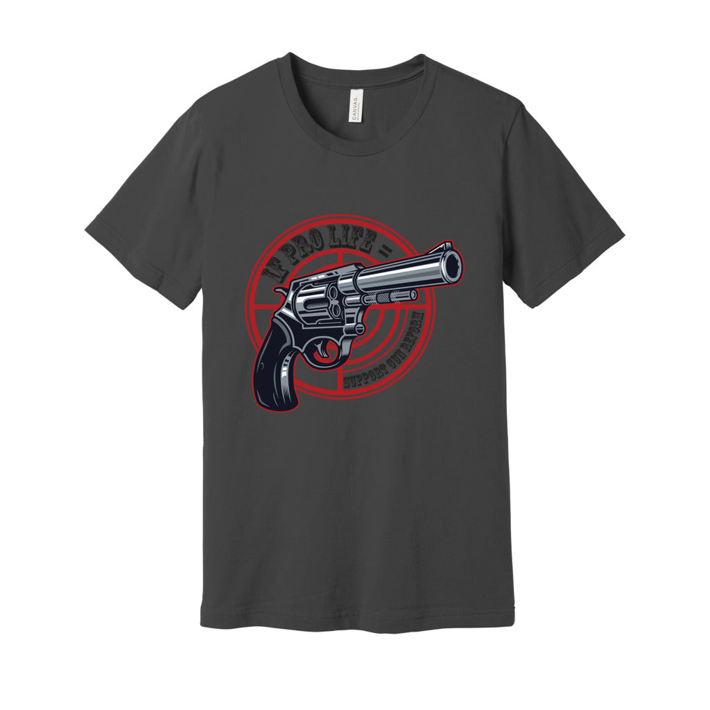 Gun Reform_Front_BC-Jersey Tee - Comedy inspired T-shirts | Controversial Jokes hoodies, Mugs & more - Comedy Courier