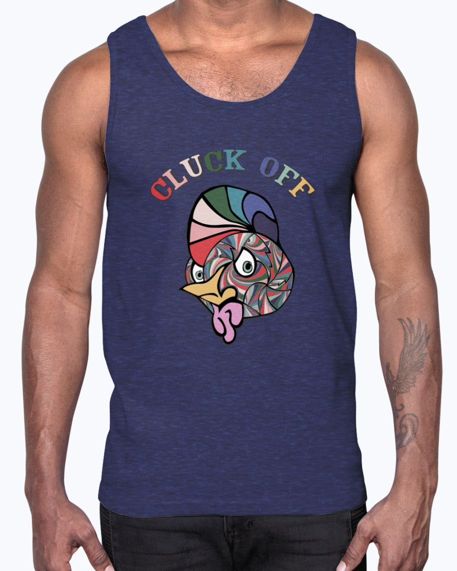 CLUCK OFF_Front OR Reverse Print_Next Level Jersey Tank - Comedy inspired T-shirts | Controversial Jokes hoodies, Mugs & more - Comedy Courier