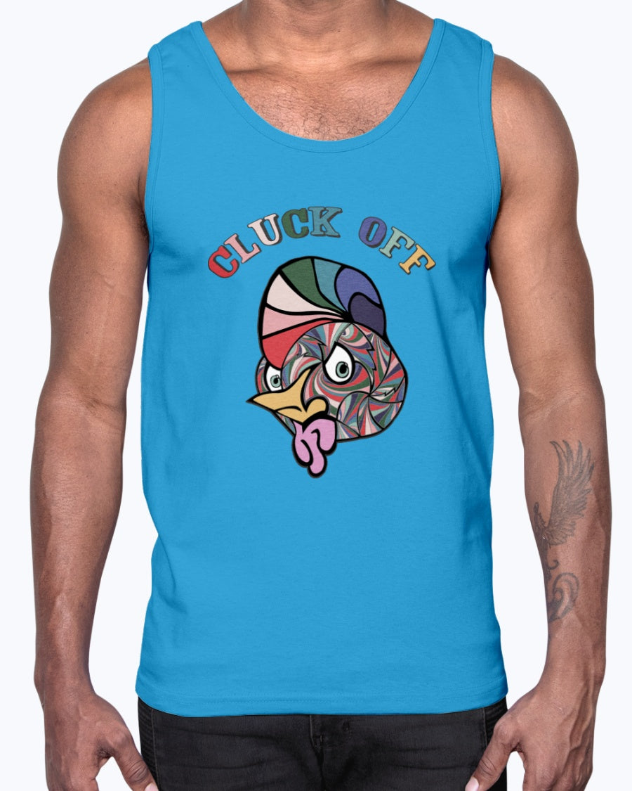 CLUCK OFF_Front OR Reverse Print_Next Level Jersey Tank - Comedy inspired T-shirts | Controversial Jokes hoodies, Mugs & more - Comedy Courier