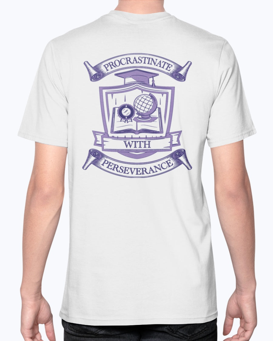 Procrastinate with Perseverance_F/R_Anvil Fitted Tee - Comedy inspired T-shirts | Controversial Jokes hoodies, Mugs & more - Comedy Courier