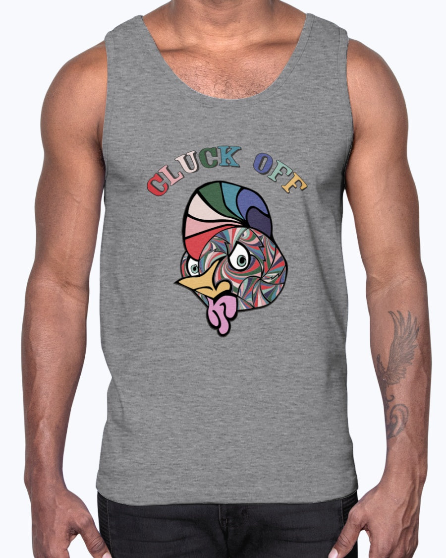 CLUCK OFF_Front OR Reverse Print_Next Level Jersey Tank - Comedy inspired T-shirts | Controversial Jokes hoodies, Mugs & more - Comedy Courier