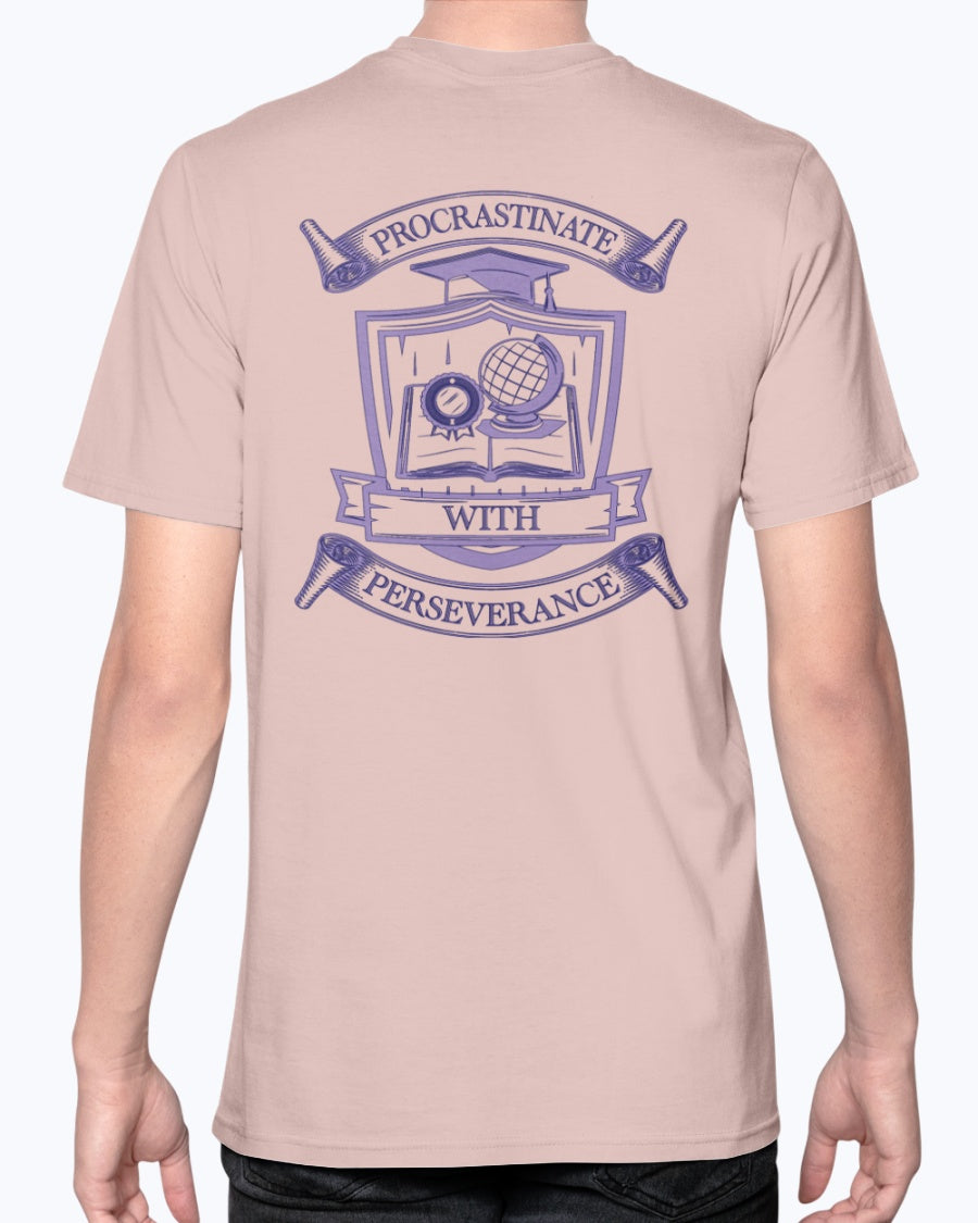 Procrastinate with Perseverance_F/R_Anvil Fitted Tee - Comedy inspired T-shirts | Controversial Jokes hoodies, Mugs & more - Comedy Courier