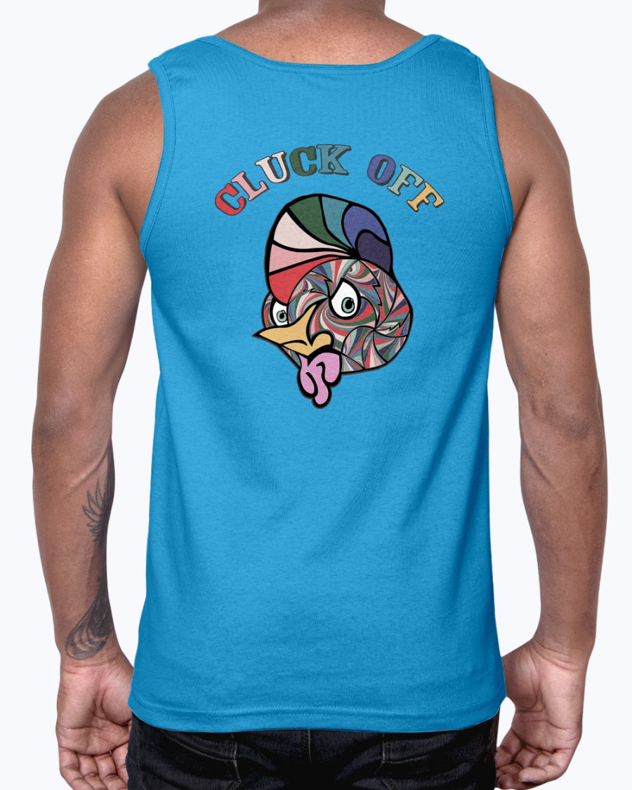 CLUCK OFF_Front OR Reverse Print_Next Level Jersey Tank - Comedy inspired T-shirts | Controversial Jokes hoodies, Mugs & more - Comedy Courier