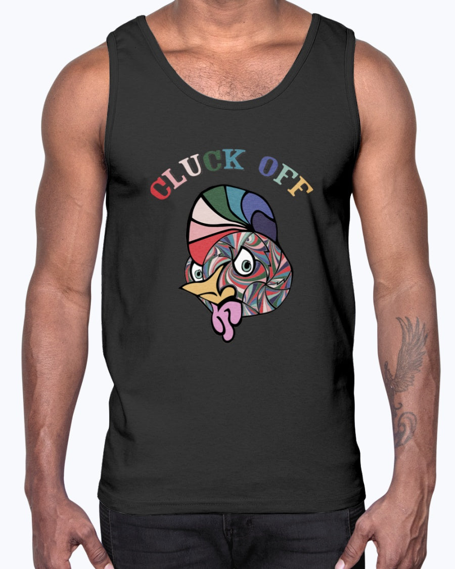 CLUCK OFF_Front OR Reverse Print_Next Level Jersey Tank - Comedy inspired T-shirts | Controversial Jokes hoodies, Mugs & more - Comedy Courier