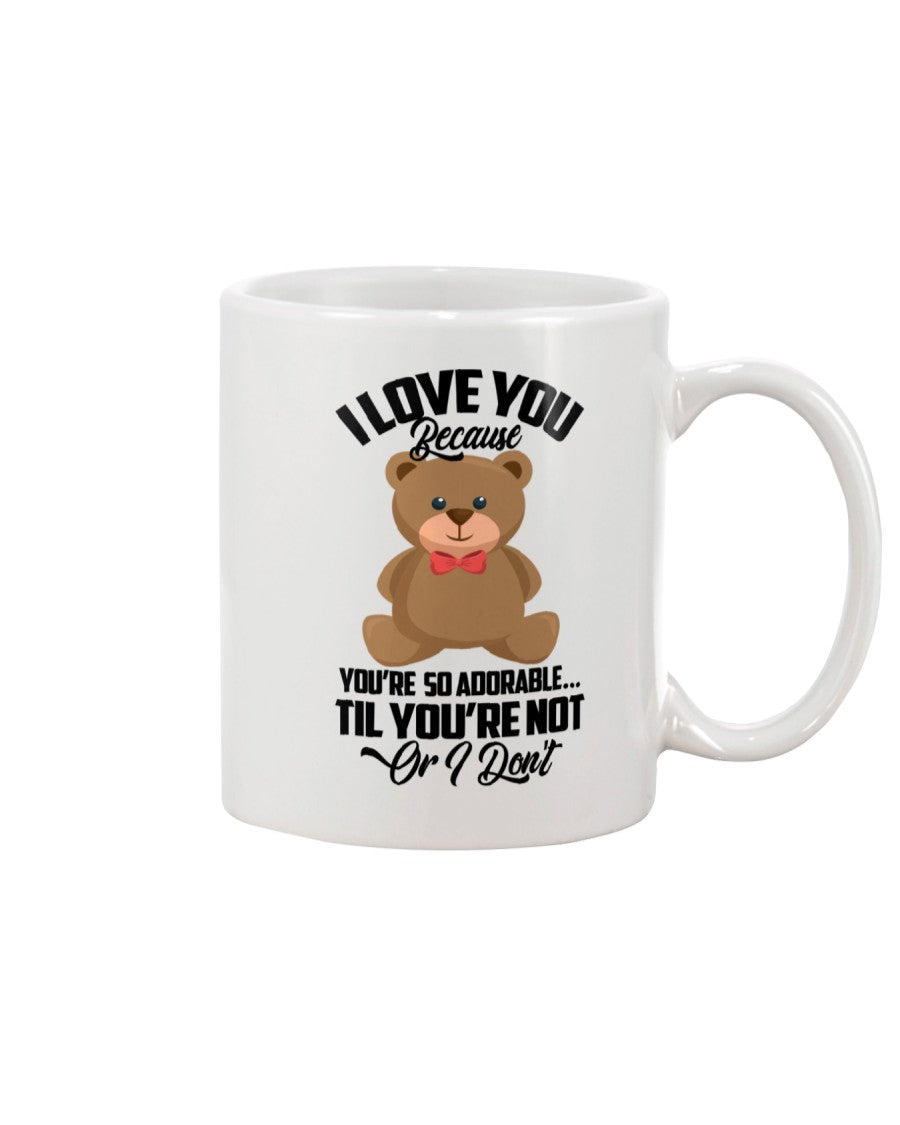 I Love You Because - Mug - Comedy inspired T-shirts | Controversial Jokes hoodies, Mugs & more - Comedy Courier